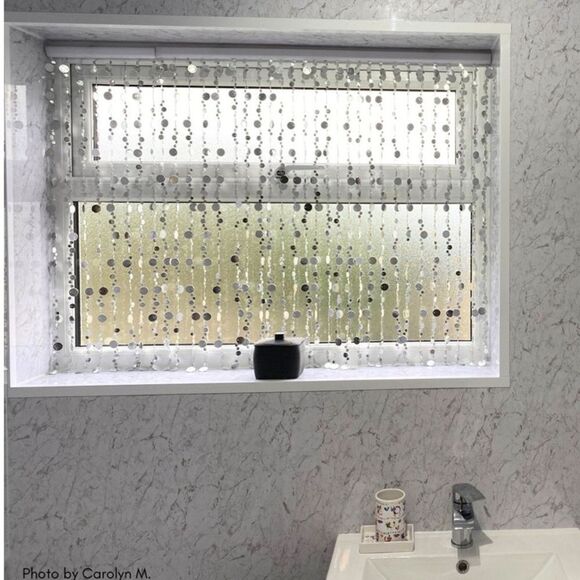 WEDDING DECORATIONS Bubbles Beaded Curtain - Silver 3 ft x 6 ft - Picture 8 of 15